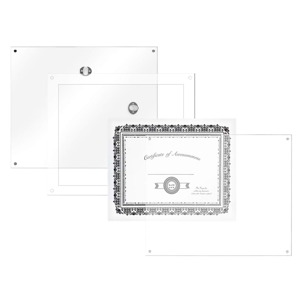 Isaac Jacobs 8.5x11 Wall-Mountable Clear Acrylic Magnetic Picture Frame 1