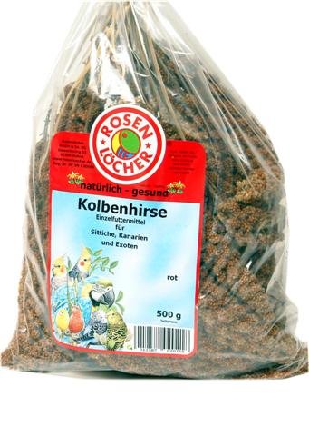 6X Kolbenhirse rot 500g, für Ziervögel, Vogelfutter