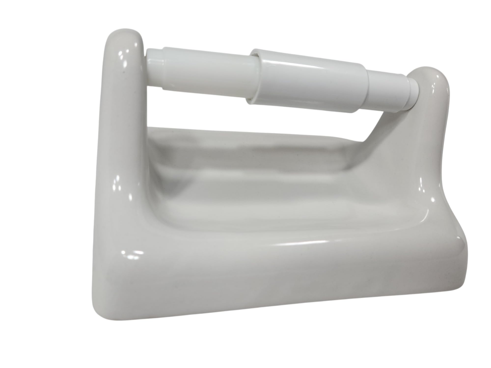 DALTILE Snow White Ceramic TP Toilet Paper Holder Wall Mount Thinset Installation Vintage Mid Century Modern Retro, BA1020T — Amazon image 8