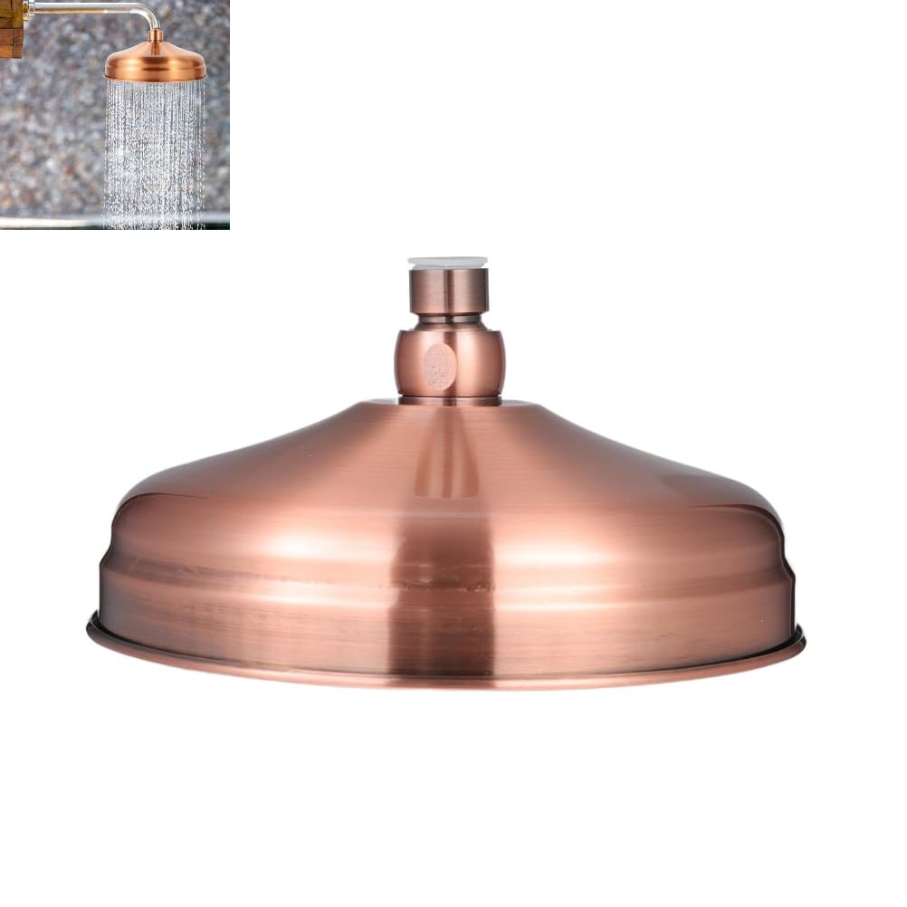 DOITOOL Cabezal De Ducha De Cobre Estilo Antiguo 8 Pulgadas Rociador De Baño Con Boquilla De Silicona Fácil Instalación Para Uso En Hogar