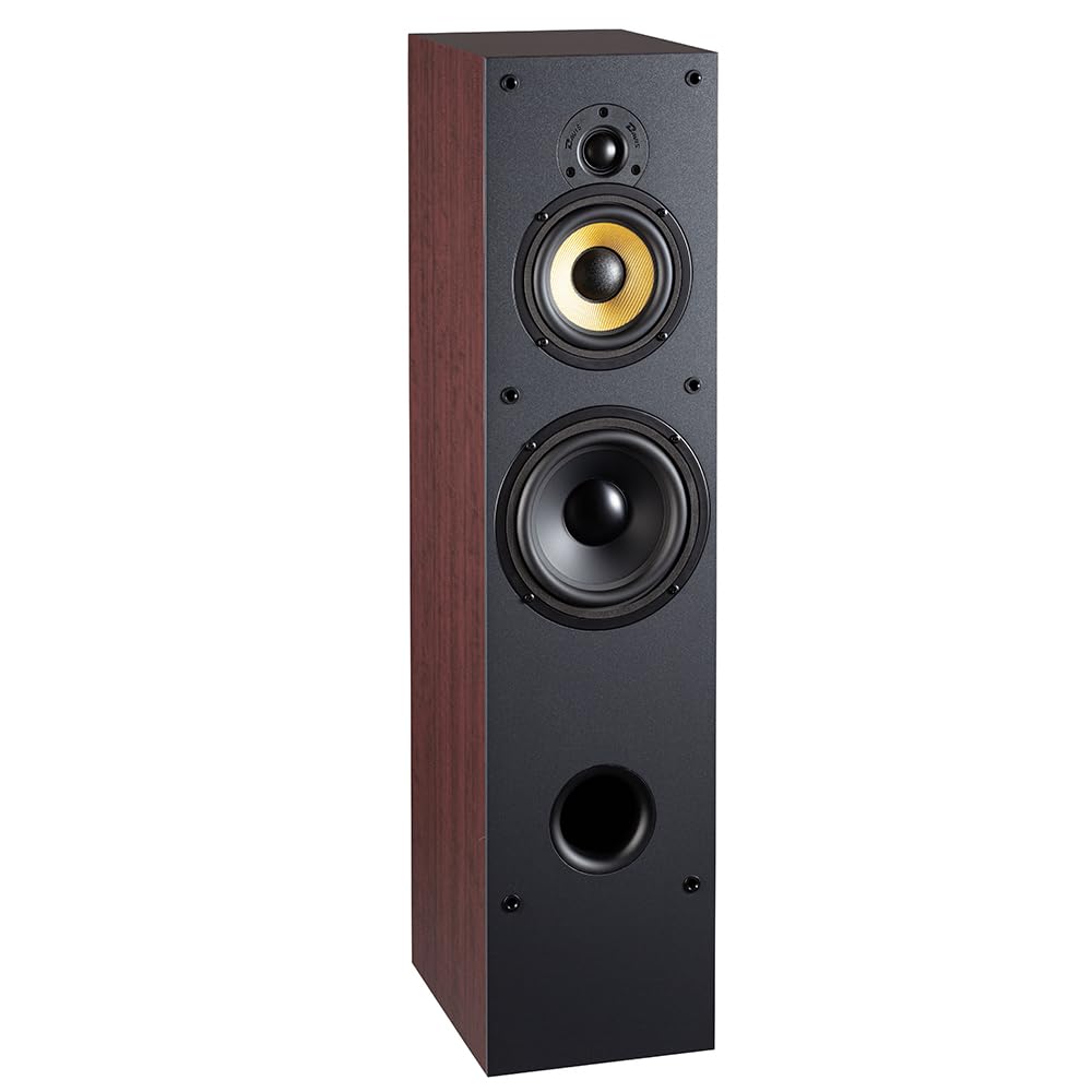 Davis Acoustics Mia 200 Acajou - Colonne 3 Voies/3 Haut-parleurs - Enceinte Vendue à la Paire