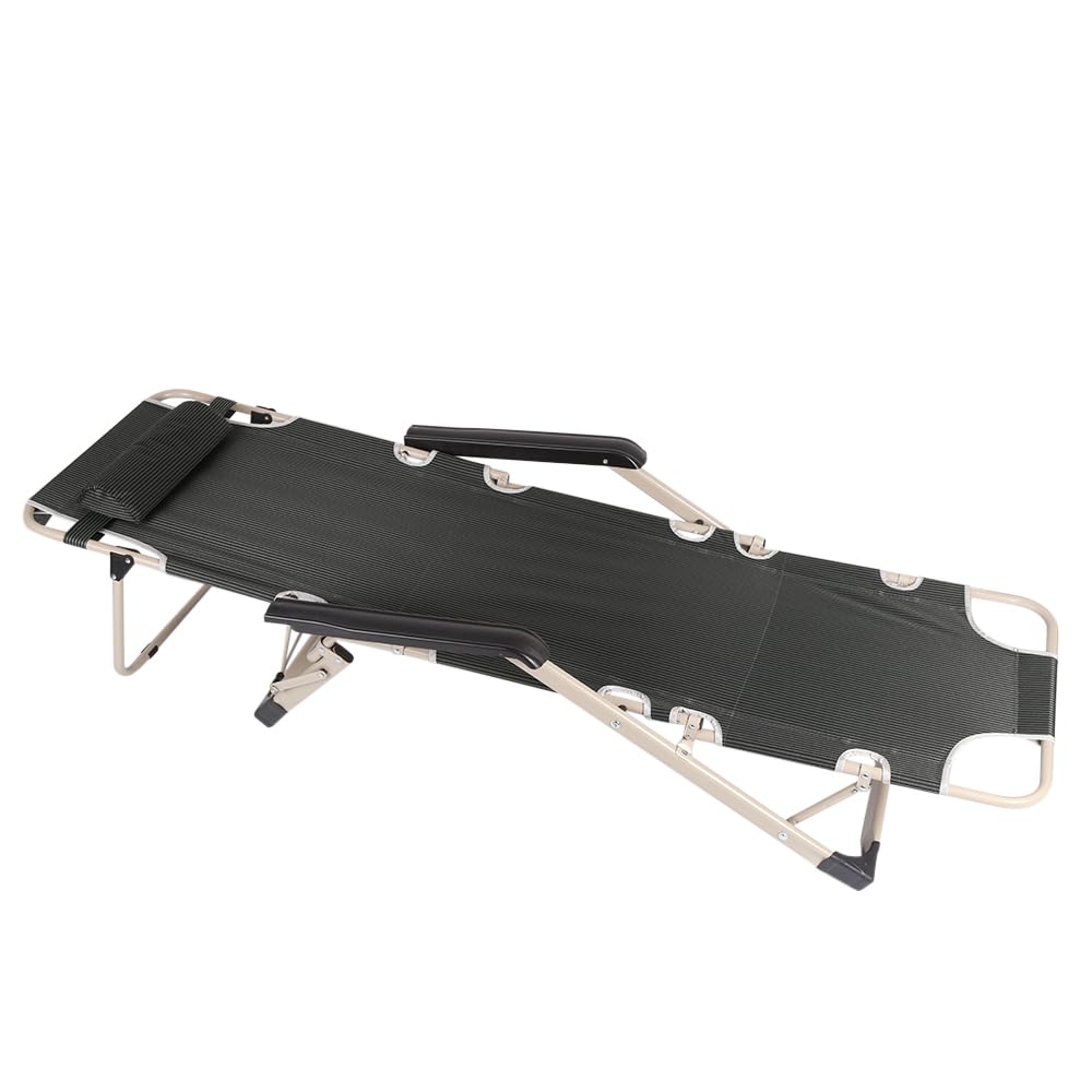 LANTUS Lit de Camp Pliable en Aluminium pour l'armée - Lit de Camping Pliable et lit d'invité1 Personne, Lit d’Appoint, Capacité 150 kg, pour Camping, Randonnée, Voyage en Plein Air