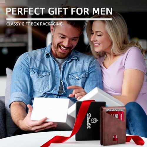 Image of Zitahli Bifold Wallets for Men, Slim RFID Leather Card Holder Cash Pocket