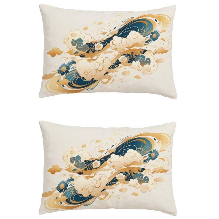 Cadeau automne decoration maison housse coussin 60x90 rectangulaire