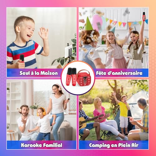 Microphone enfant sans fil Bluetooth pour chanter ensemble sans dispute