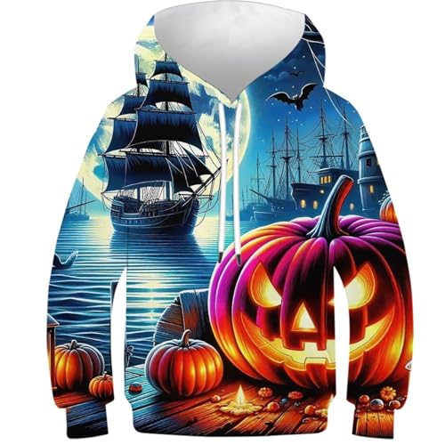 Sweat à capuche enfant imprimé 3D citrouilles Jumbie pour fille et garçon