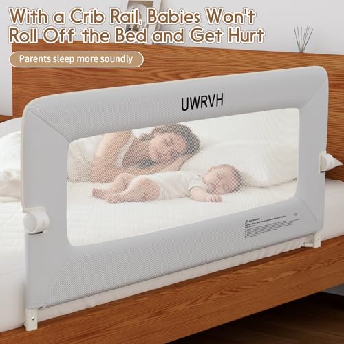Image of Safety Folding Bed Guard Rail for Toddlers | Fits Twin /Full /Queen /King Beds-T-Shaped Sturdy Base for Extra Stability,Dual Safety Lock,Tool-Free Setup,Breathable Fabric