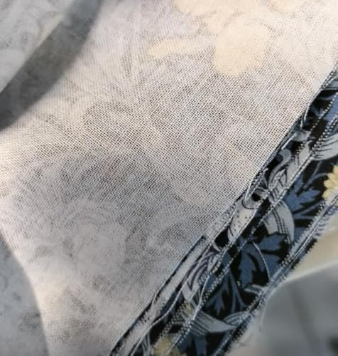 Polsterstoff im Vintage-Stil, Meterware, 100 x 145 cm, Baumwollmaterial, Blumendruck, für Kunst und Handwerk, DIY-Stoff und Kleiderherstellung (grau)