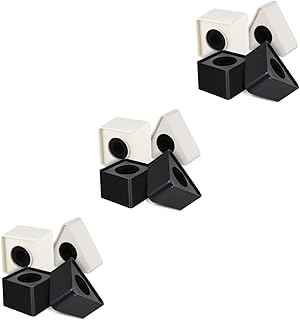 SUPVOX 3 Sets Microphone Logo News Fake Microphone Vintage Microphone White Microphone Portable Mic Plastic Stand Mic Logo Stand Triangular Mic Logo Stand Mic Logo Flag Abs Triangle