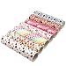David Angie Heart Print Glitter Faux Leather Sheets 7 Pcs 8" x 13" (20 cm x 34 cm) Valentines Day Theme Canvas Fabric Sheets for Party Decor DIY Projects (Assorted 7 pcs)