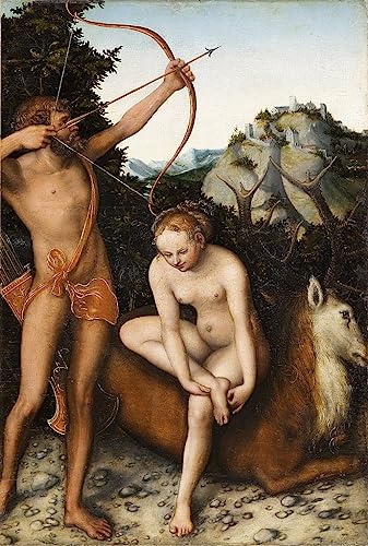 Toile Allégorie de la loi Lucas Cranach l'Ancien impression d'art portrait