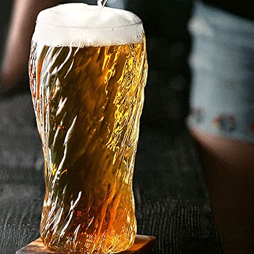 Vasos conjunto de 2 piezas taza de cristal martillada para whisky y cerveza gourmet 6
