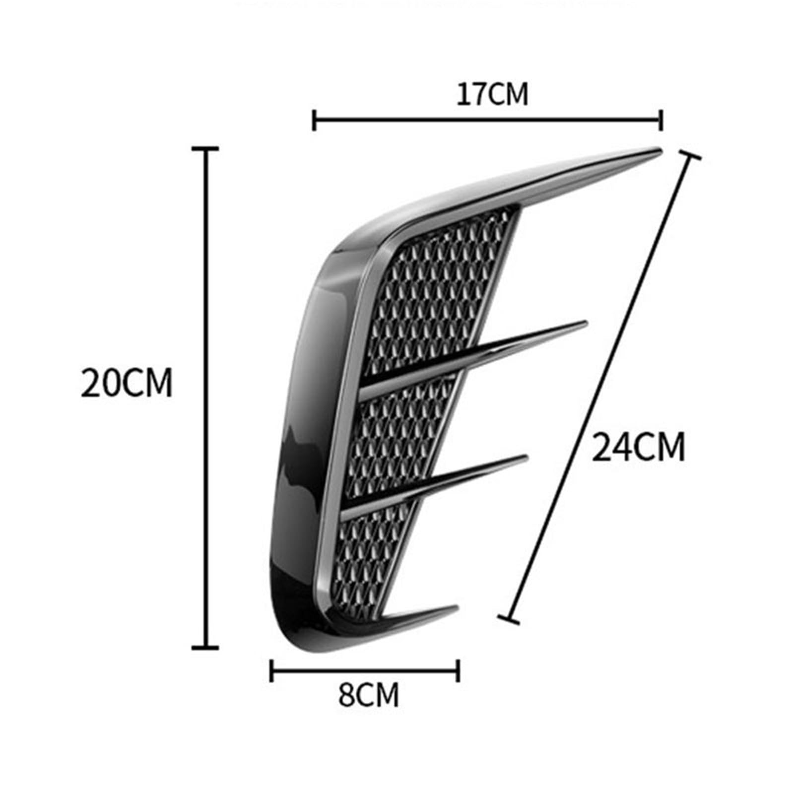 Naklejka na pokrywę wlotu powietrza z boku, błotnika i, zderzaka maski Auto Air Flow(Black)