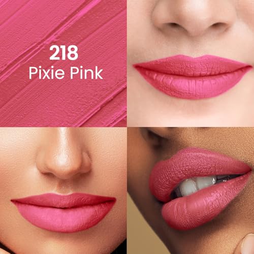 Image of Swiss Beauty Pure Matte Creamy Lipstick | Non-drying, Highly pigmented Lipstick | Shade- Pixie Pink, 3.8gm|