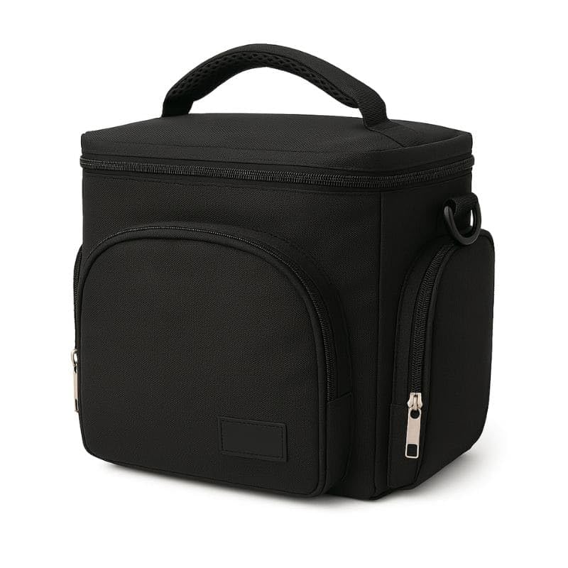 ATLAZ Bolsa Térmica Premium 7 Litros para Marmita, Lancheira Térmica Compacta e Impermeável, Dupla Camada, Resistente, Ideal para Trabalho, Academia, Escola, Viagem e Passeios (Preto)