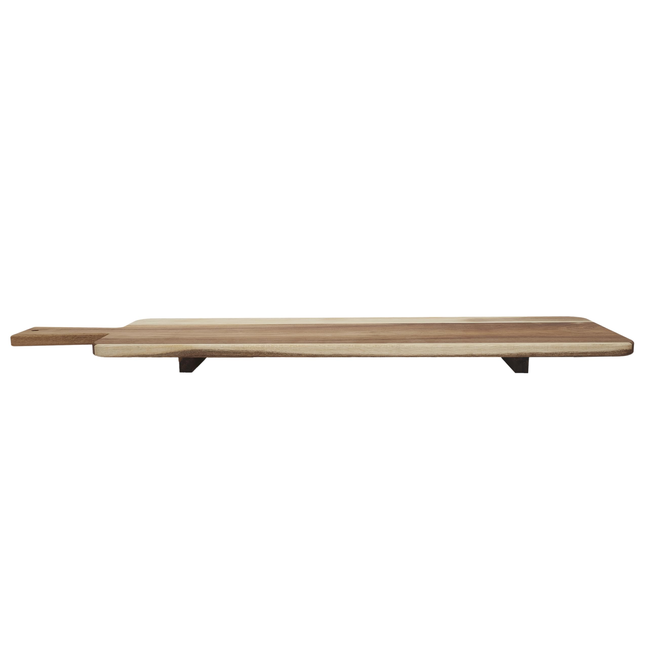 HOME DECO FACTORY - KA0328 Expositor con Soporte de Acacia 60 cm - Diseñado para Servir Tapas y Aperitivos - Diseño Elegante y Fácil de Mantener - Color Marrón