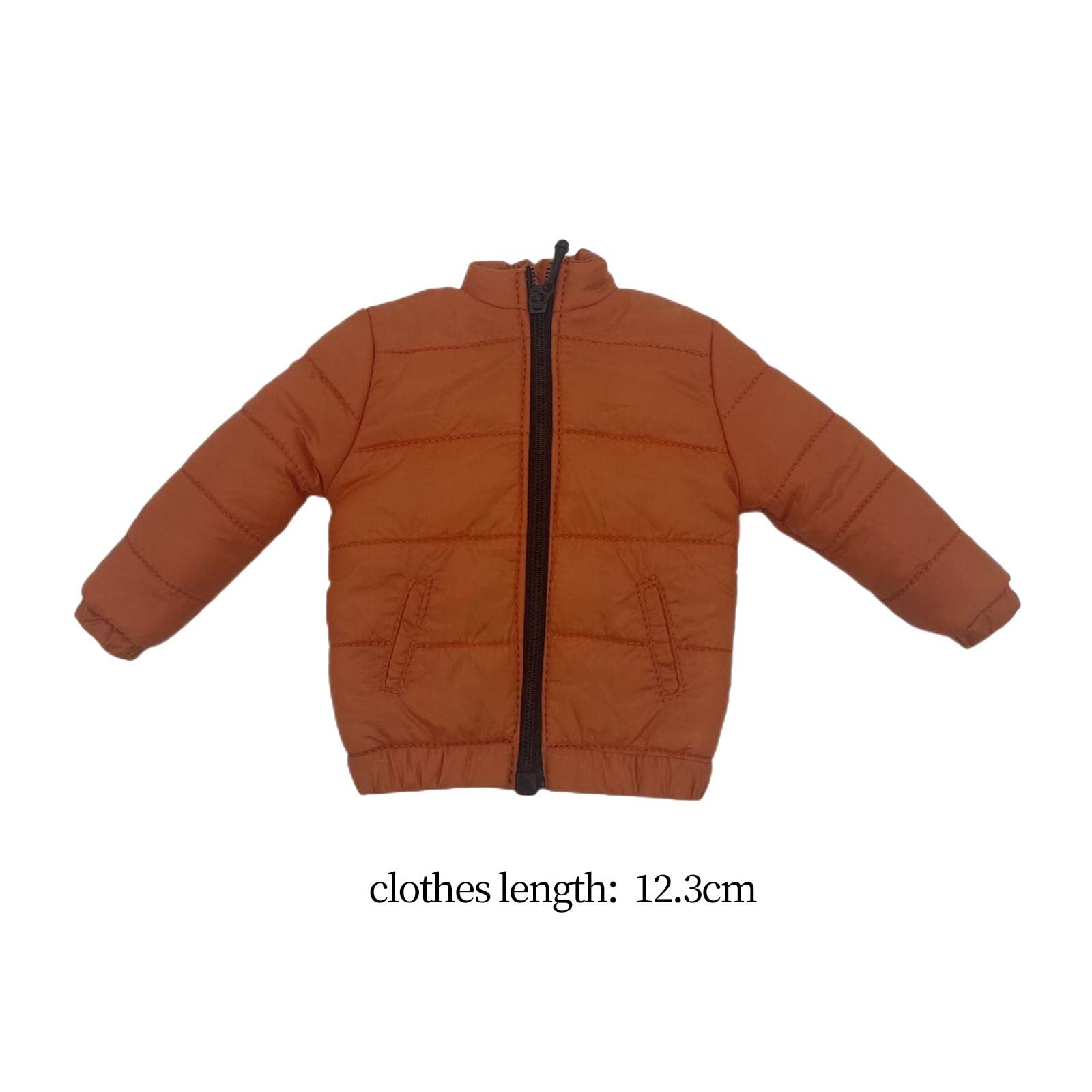 Puppenkleidung für Männliche Figuren Im Maßstab 1:6, Daunenjacke, Outfit, Kostüm Aus Weichem, Bequemem Material für Modepuppen, Geeignet für Kinder zu, Orange, Länge: 12,3 cm