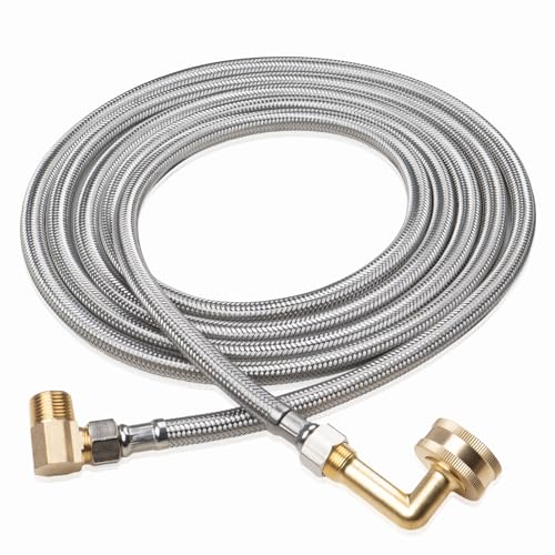 Geschirrspüler Einbausatz, 3/8 Zoll Kompression, 3/8 Zoll MIP Ellenbogen, 3/4 Zoll FHT Ellenbogen, 6 Fuß Geflochtene Edelstahl...
