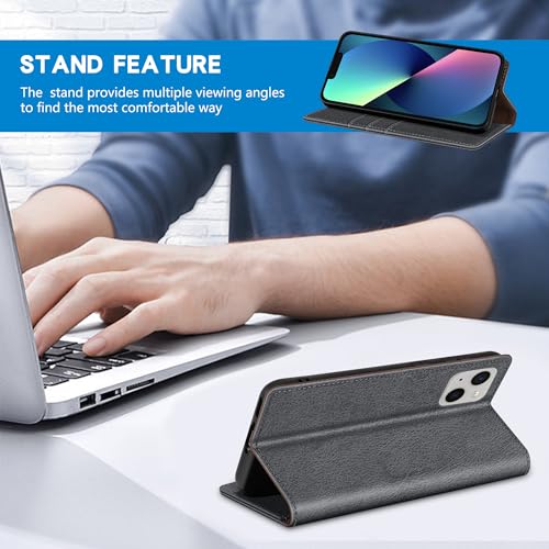 Image of ZZXX for iPhone 13 Mini Wallet Case Strong Magnetic 5.4 inch,Grey