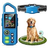 PetChums Wireless Dog Fence System, 5-in-1 Electric Fence for Dogs, Protection & Training, Fence Range up to 394 Ft, Training Distance up to 3300 Ft, with Remote