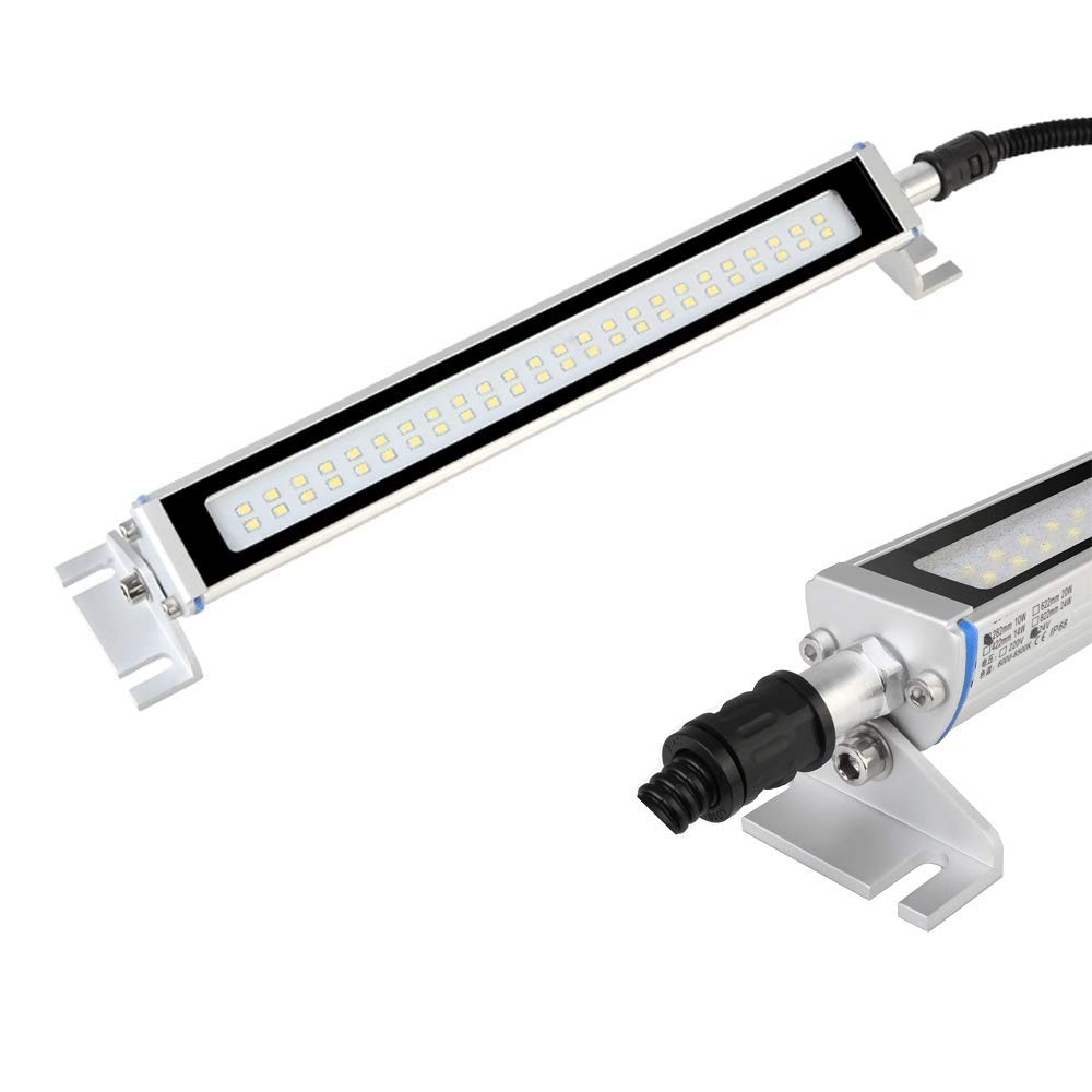 YJINGRUI Luce da lavoro industriale Illuminazione 115° e pieghevole Illuminazione impermeabile per officina (110~220V, 622mm 20W)
