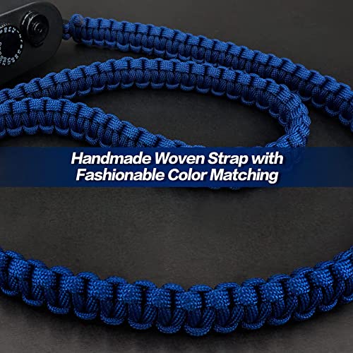 Wolven Braided 550Lb Paracord Camera Neck Shoulder Strap For All Slr/Dslr/Mirrorless/Instant Camera, Blue #TOP4