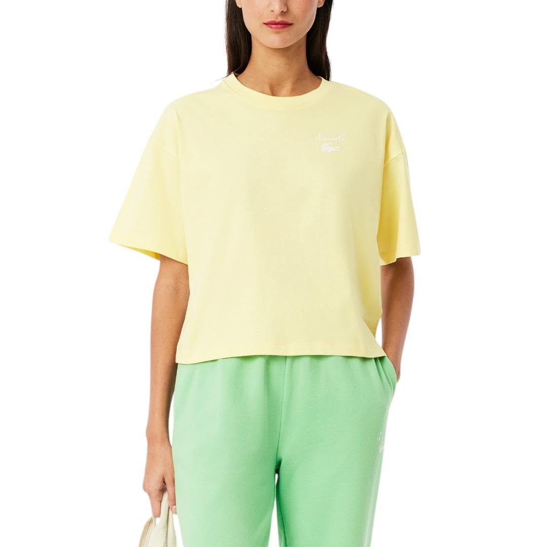 

                                                    Lacoste Women's Crew Neck Short Sleeve Relaxed Fit