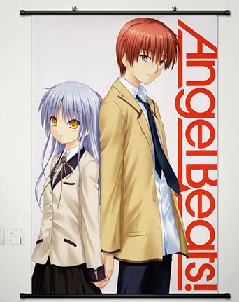 その他 Angel Beats! Kanade Canvas Art Wall Scroll Poster Fabric Painting for Anime Angel Beats Otonashi