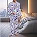 INSTANTARTS Red Bat Halloween Pj Sets for Men Comfortable Soft Men's Pajama Set Sleepwear Pjs Button Down Set Lightweight Polyester Loungewear Pajama Sets Fashion Size 2XL