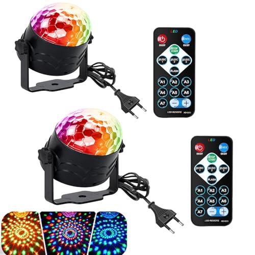 Cadeau d'anniversaire original : lot de 2 boules disco LED RVB à télécommande pour enfants