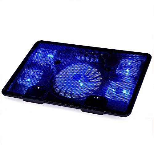 Base refrigeradora para laptop de juego con 5 ventiladores silenciosos para laptops de 14 y 15,6 pulgadas miniatura 1