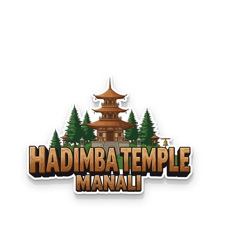 Image of Hadimba Temple Fridge Magnets, Glossy Finish, Stylish Magnet for Fridge, Wardrobe & Metal Surfaces