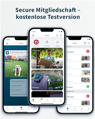 Arlo Essential 2 HD Akku Überwachungskamera Aussen WLAN, Kabellos, 1080p Video, Farbnachtsicht, Licht, Bewegungsmelder, Sirene… – Ansicht 3