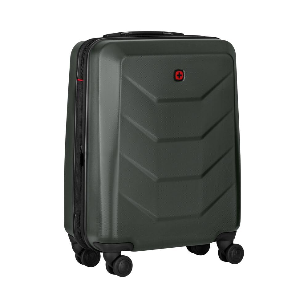 WENGER Prymo Carry-On Hartschalenkoffer, Handgepäck, Trolley, 36 (43) l, Sicherheitsschloss, Damen Herren, Reisen Urlaub, Anthrazit, 653635