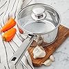 1 qt Oven Safe Stainless Steel Saucepan with Straining Lid - Effortless Straining & Pouring, Even Heat Distribution, Dishwasher Safe & Versatile for Home Kitchen Sauces, Melting & Small-Batch Cooking #1