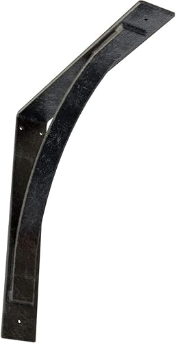 Vista 166 de Soporte de acero Morris de 3 pulgadas de ancho x 10 pulgadas de profundidad x 10 pulgadas de alto, con recubrimiento en polvo negro Negro