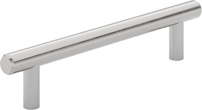 Richelieu BP205128195 Roosevelt Collection Brushed Nickel Cabinet Handle 5 1/16 inch Center to Center Cabinet Bar Pull, Modern Drawer Pull for Kitchen, Bathroom, and Dresser, 1 Pack