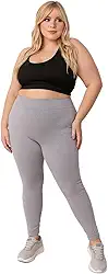 Calça legging plus size de malha cotton