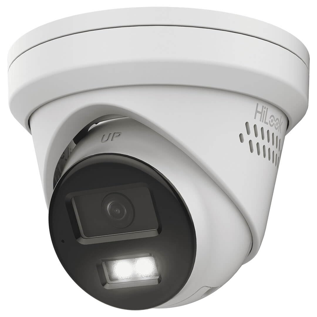 Hilook Set di telecamere di sorveglianza 4K per esterni, 4 x 8MP/4K PoE Dom Outdoor Camera | Visione notturna Smart Hybrid Light | Rilevamento di oggetti e persone | 8CH NVR 24/7 | HDD da 2TB