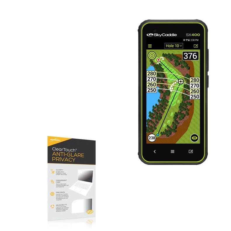 Image of BoxWave Screen Protector Compatible with SkyCaddie SX400 - ClearTouch Anti-Glare Privacy (2-Pack), Privacy Screen Protector Flexible Film Anti-Glare