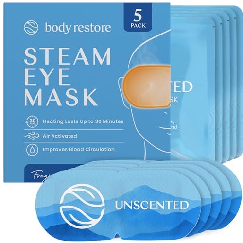 Body Restore Heated Eye Mask for Dry Eyes 5 Pack - Self Heating W...