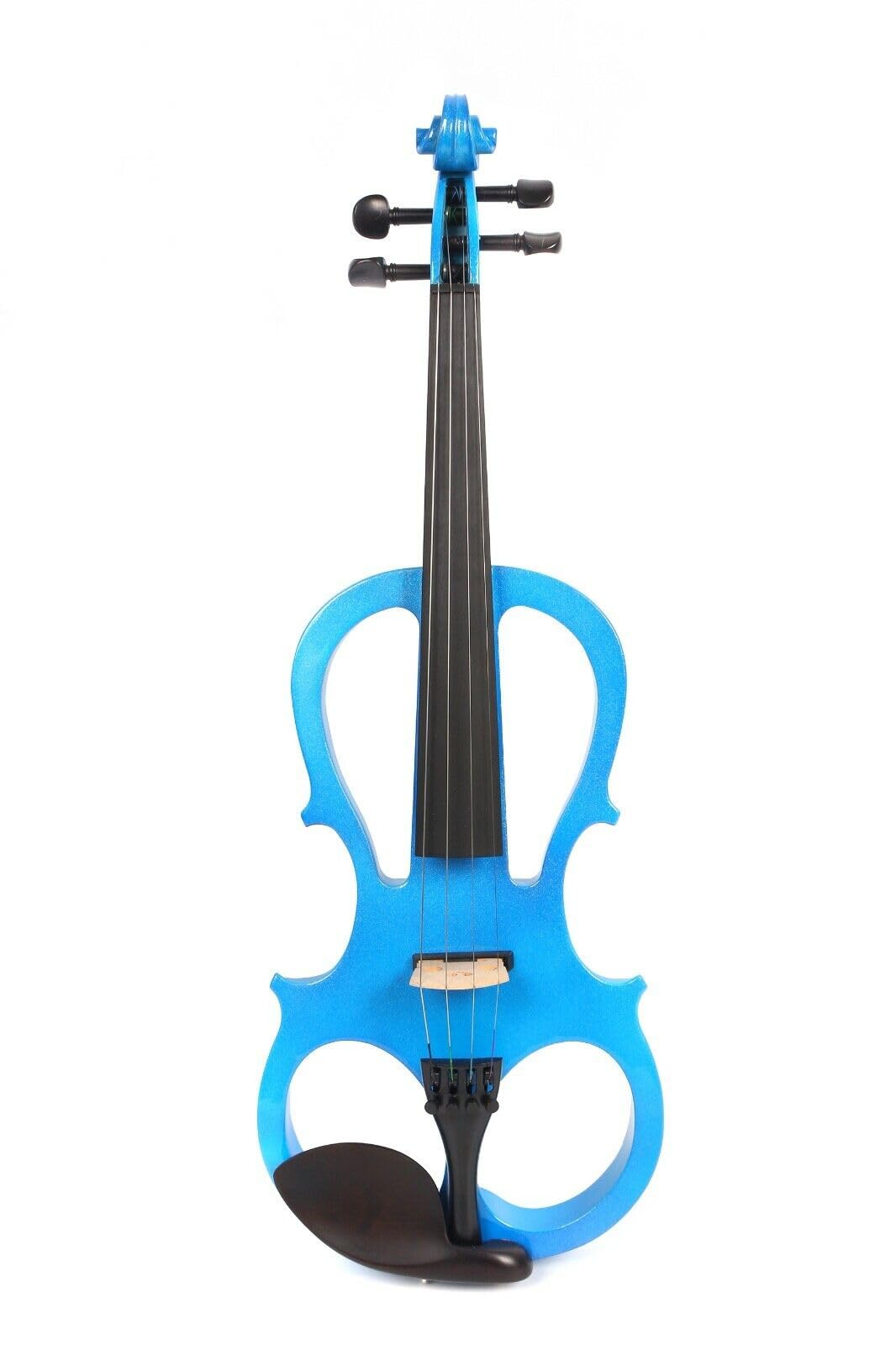 Violino Elettrico di Dimensioni Standard, Corpo in Legno massello, Accessori in Ebano, Kit per Violino Elettrico Silenzioso con Custodia, Archetto, Cavo per Principianti, Studenti e Adulti i