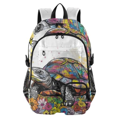 Mochila de viaje grande contra el desorden mochila de tortuga blanca organizada para adolescentes