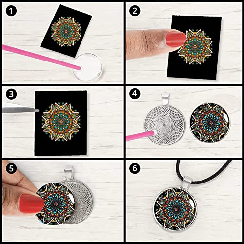 HERZWILD 20 Sets Round Bezel Pendant Trays - Image 3