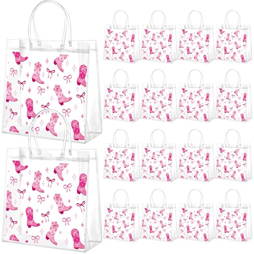 Sacs cadeaux de cowgirl transparents emballage souvenir pour invités anniversaire