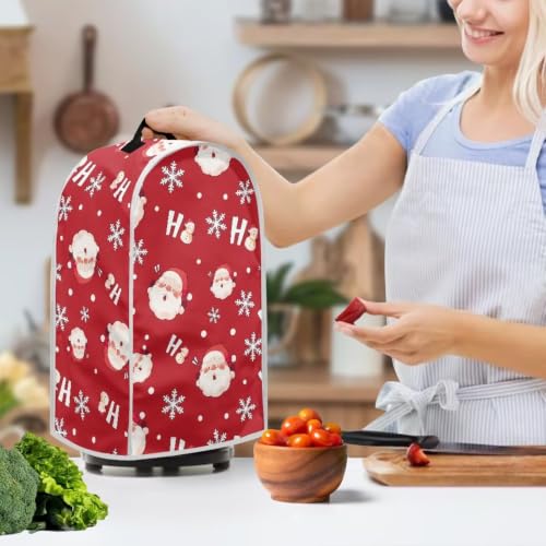 Image of Snow Senta Cluas Blender Dust Cover, Anti Fingerprint Polyester Stand Mixer or Coffee Maker Appliance Protector, Christmas Machine Washable Blender Cover for Kitchen Appliance