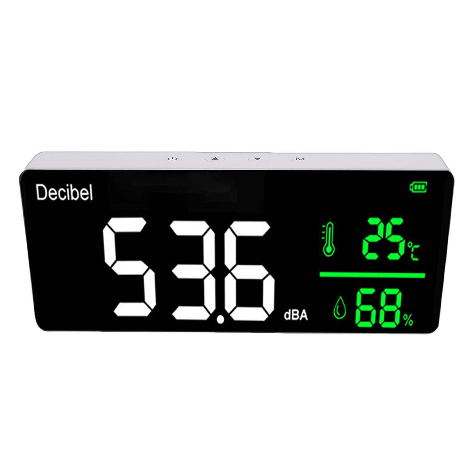 Zerodis Fonometro con Display LED da 11 Pollici, Indicatore di Temperatura dell'umidità per Studio Domestico e Uso in Ufficio