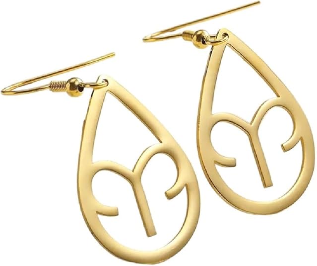 New 2026 Unisex Zodiac Sign 12 Constellation Drop Earrings For Women Stainless Steel Aries Virgo Pendant Jewelry Birthday Decoration Luxury With You Accessories Trendy Women And Men