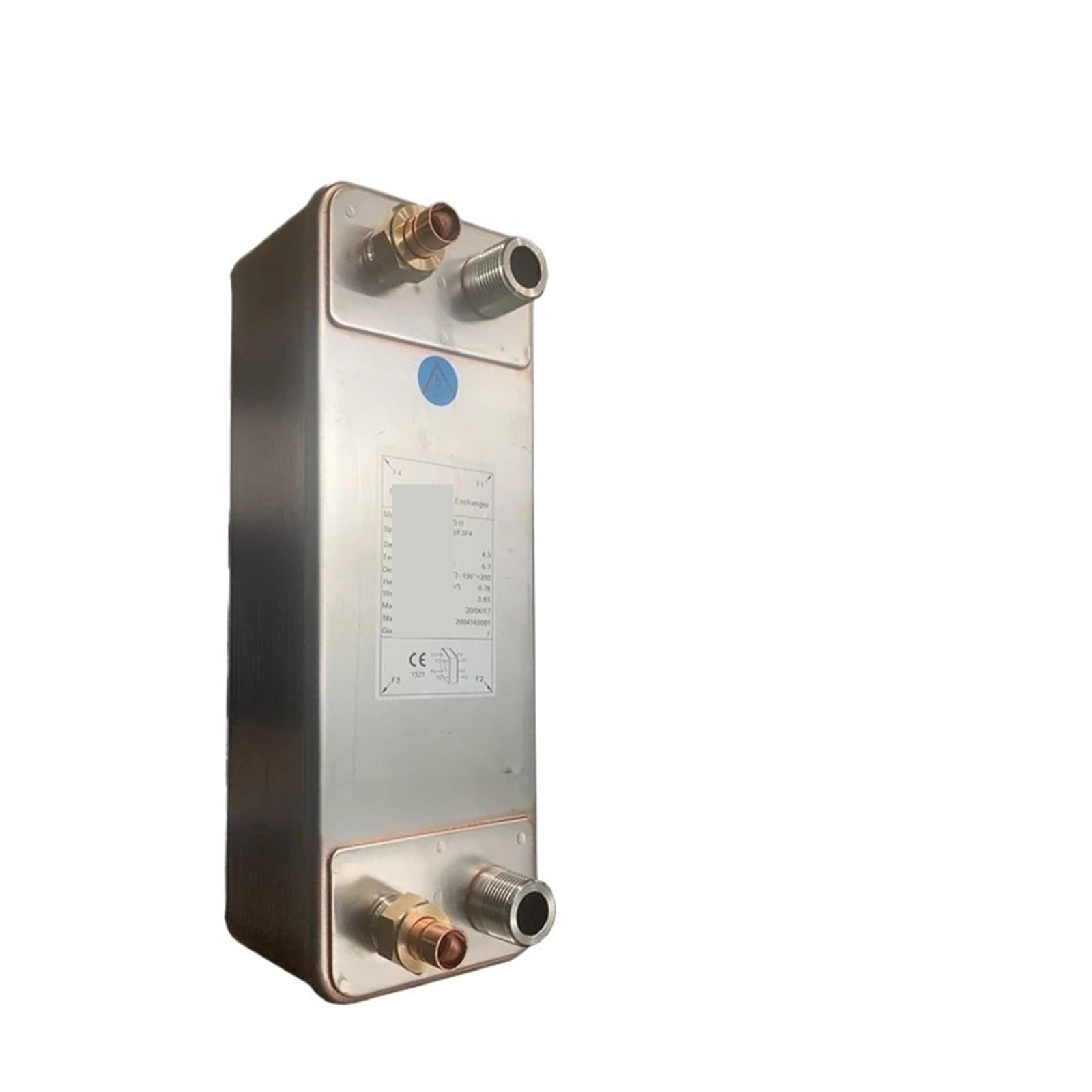 Domojt One Color Plate Heat Exchanger 0.78M2 Heat Transfer 30 Plates Sus304 Stainless Steel Brazed Plate Heat Exchanger