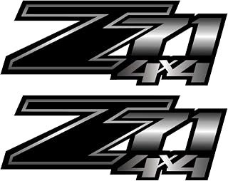 Chevy Silverado GMC Sierra Black Z71 4X4 Bed Side Decals 2007-2013 Set of 2 GM Licensed
